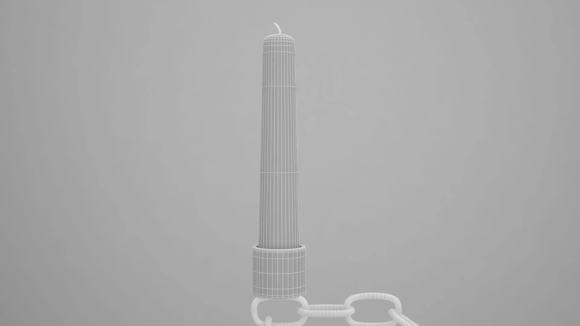 Chain P Candleholder Gold Color 3D model_6