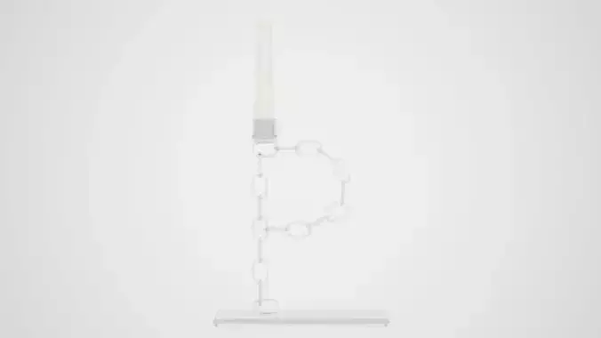 Chain P Candleholder Clear Glass Color