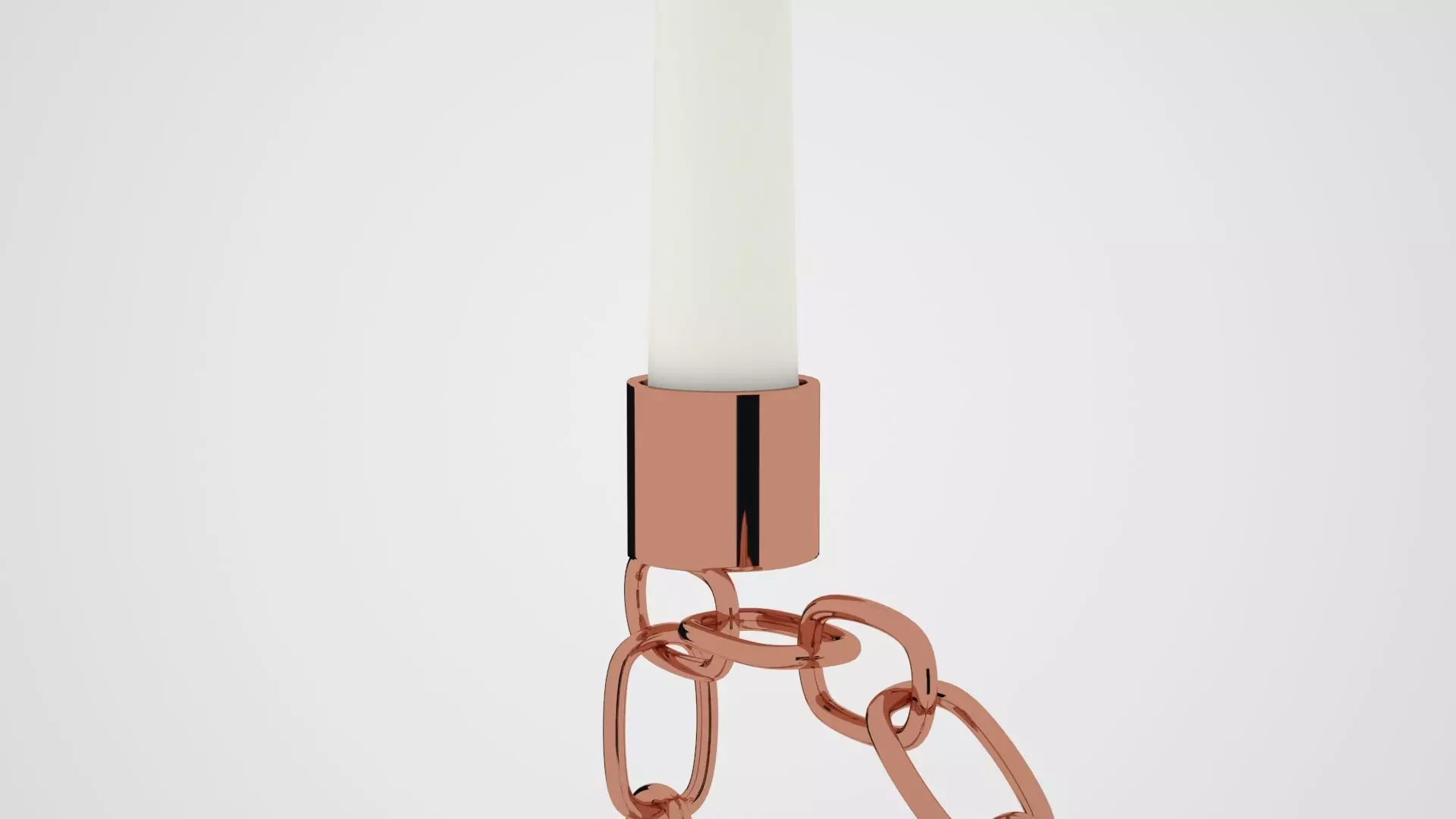 Chain P Candleholder Bronze Color 3D model_1