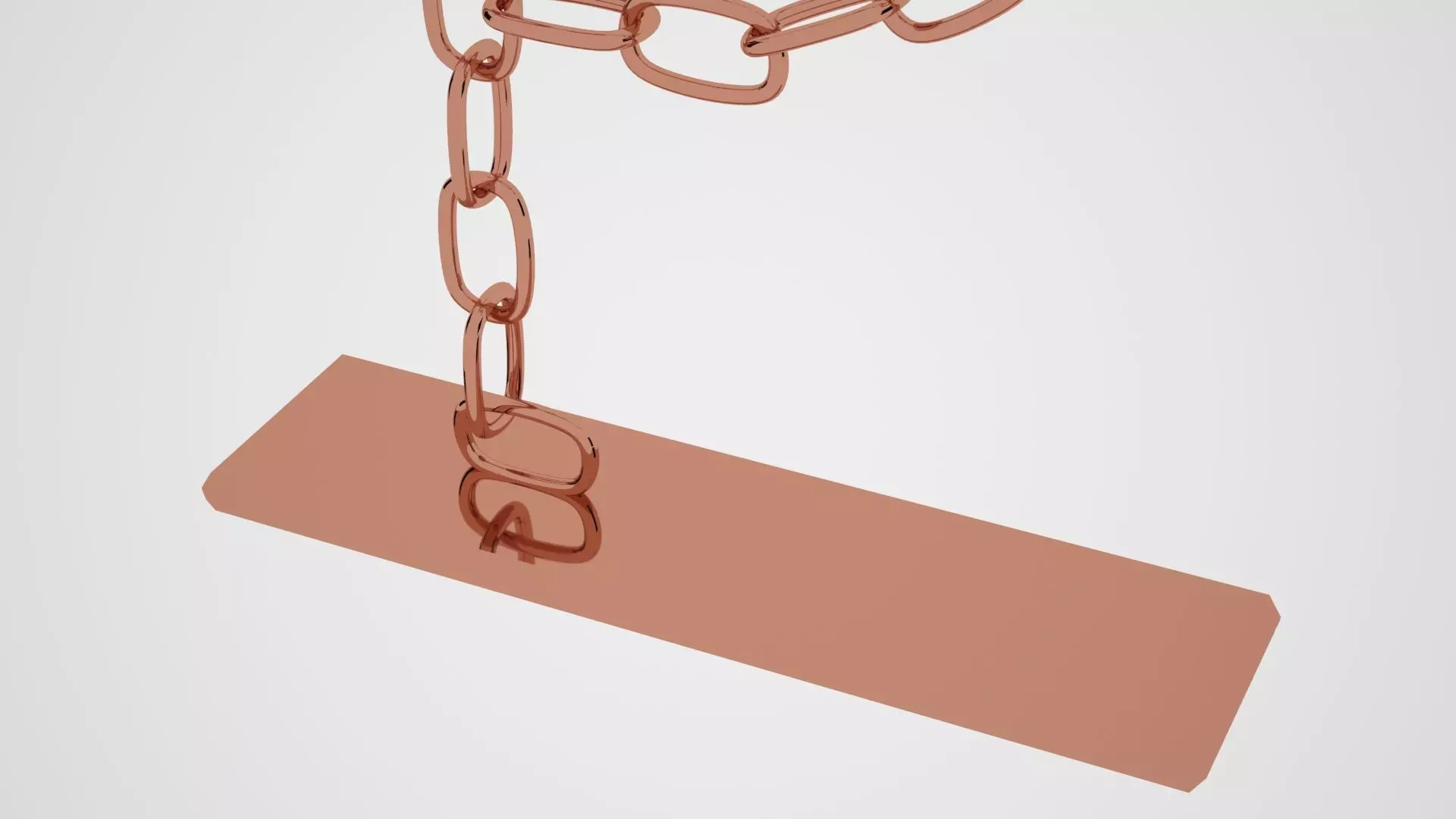 Chain P Candleholder Bronze Color 3D model_2