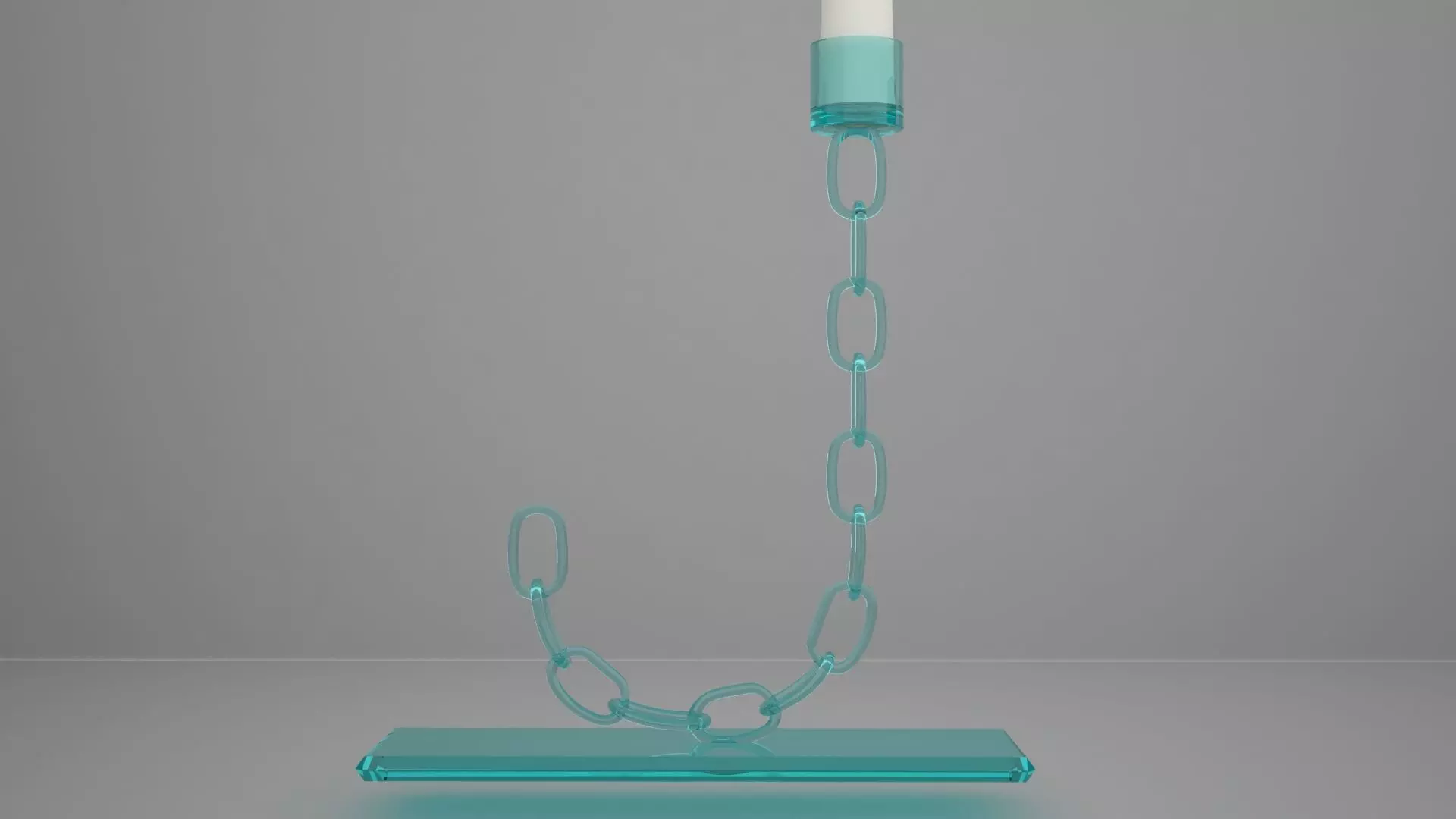 Chain J Candleholder Tinted Glass Color 3D model_4