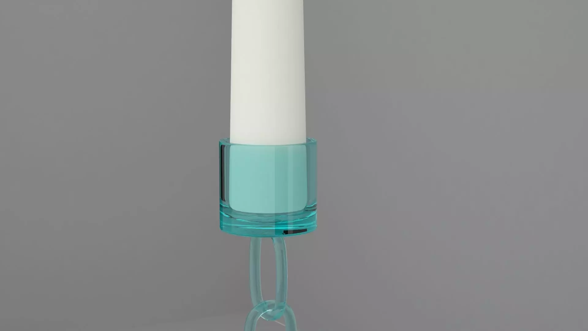 Chain J Candleholder Tinted Glass Color 3D model_1