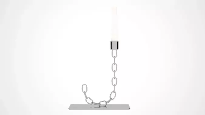 Chain J Candleholder Sliver Color