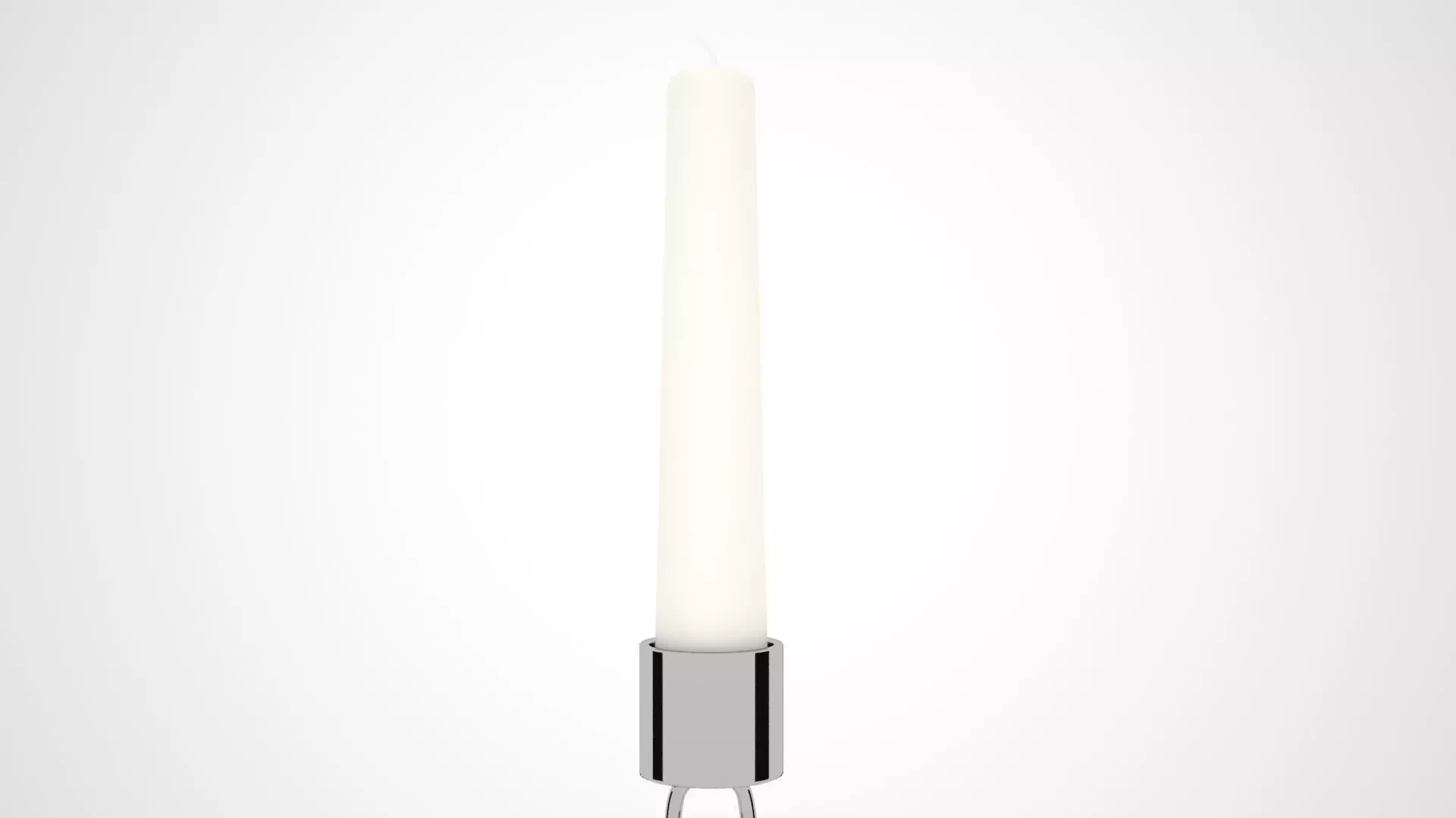 Chain J Candleholder Sliver Color 3D model_3