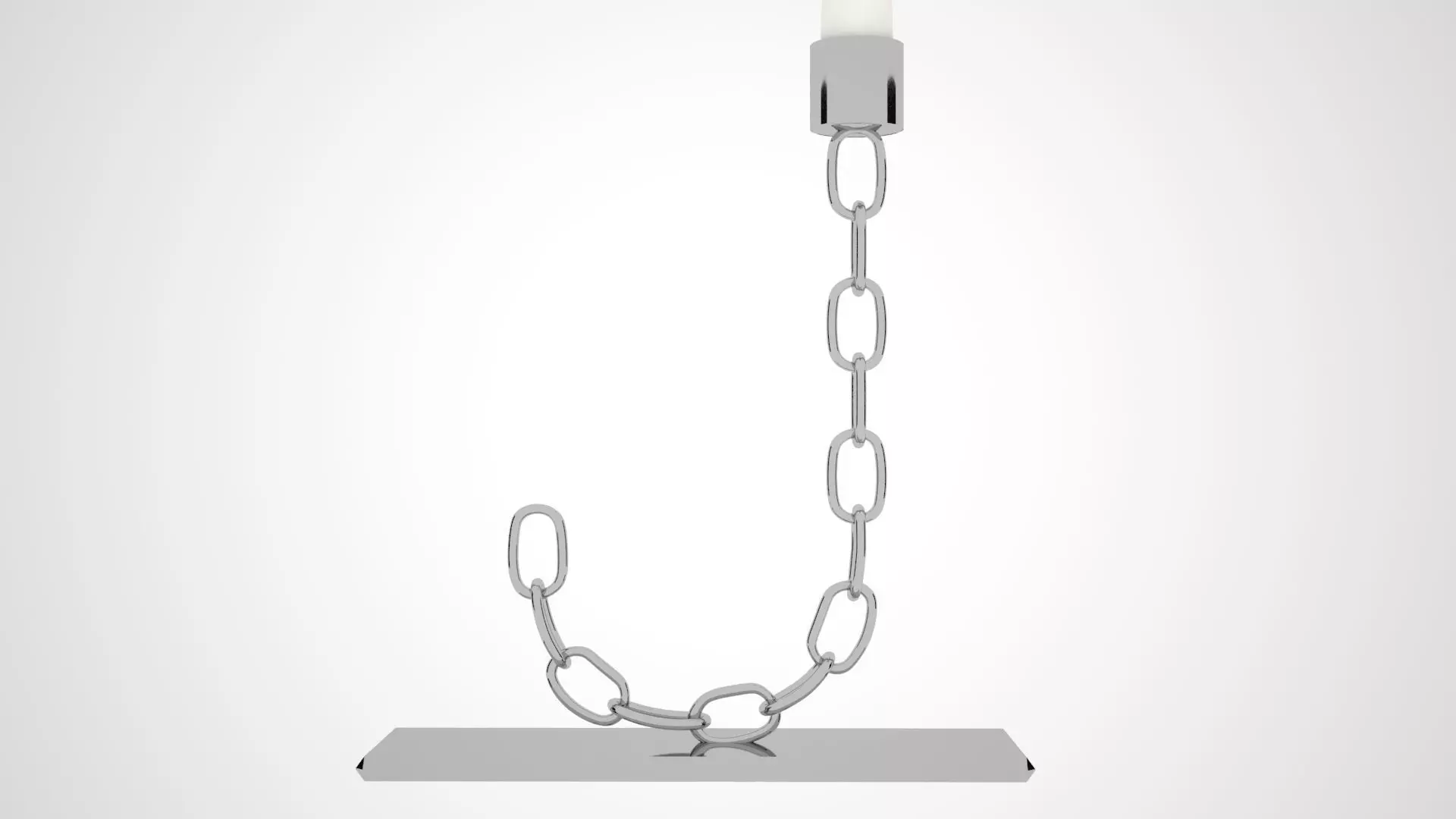 Chain J Candleholder Sliver Color 3D model_4