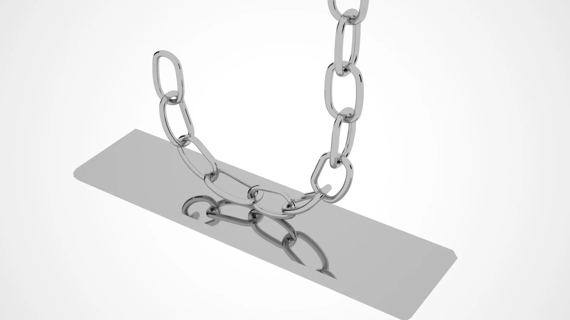 Chain J Candleholder Sliver Color 3D model_2