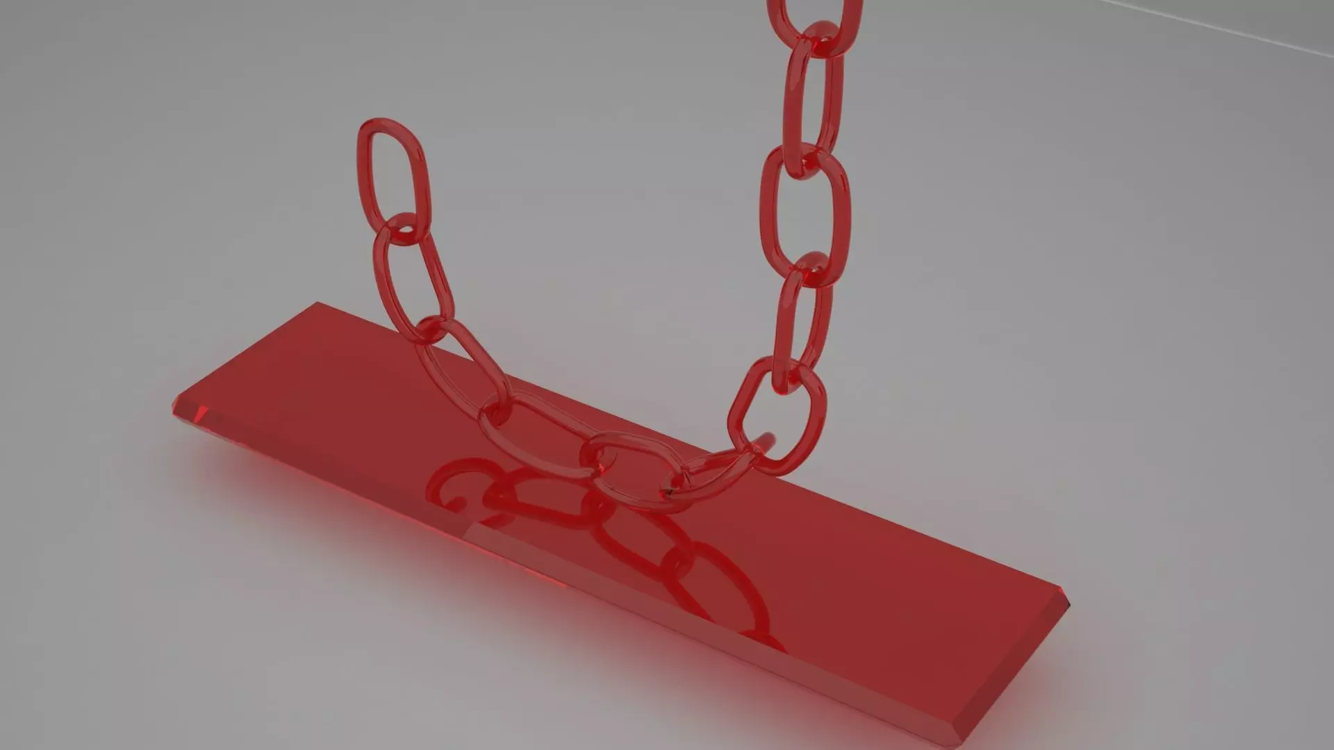 Chain J Candleholder Red Glass Color 3D model_2
