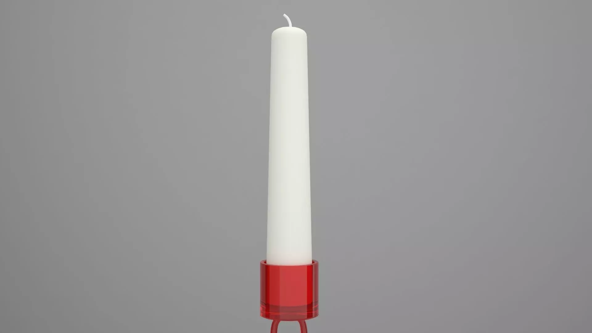 Chain J Candleholder Red Glass Color 3D model_3