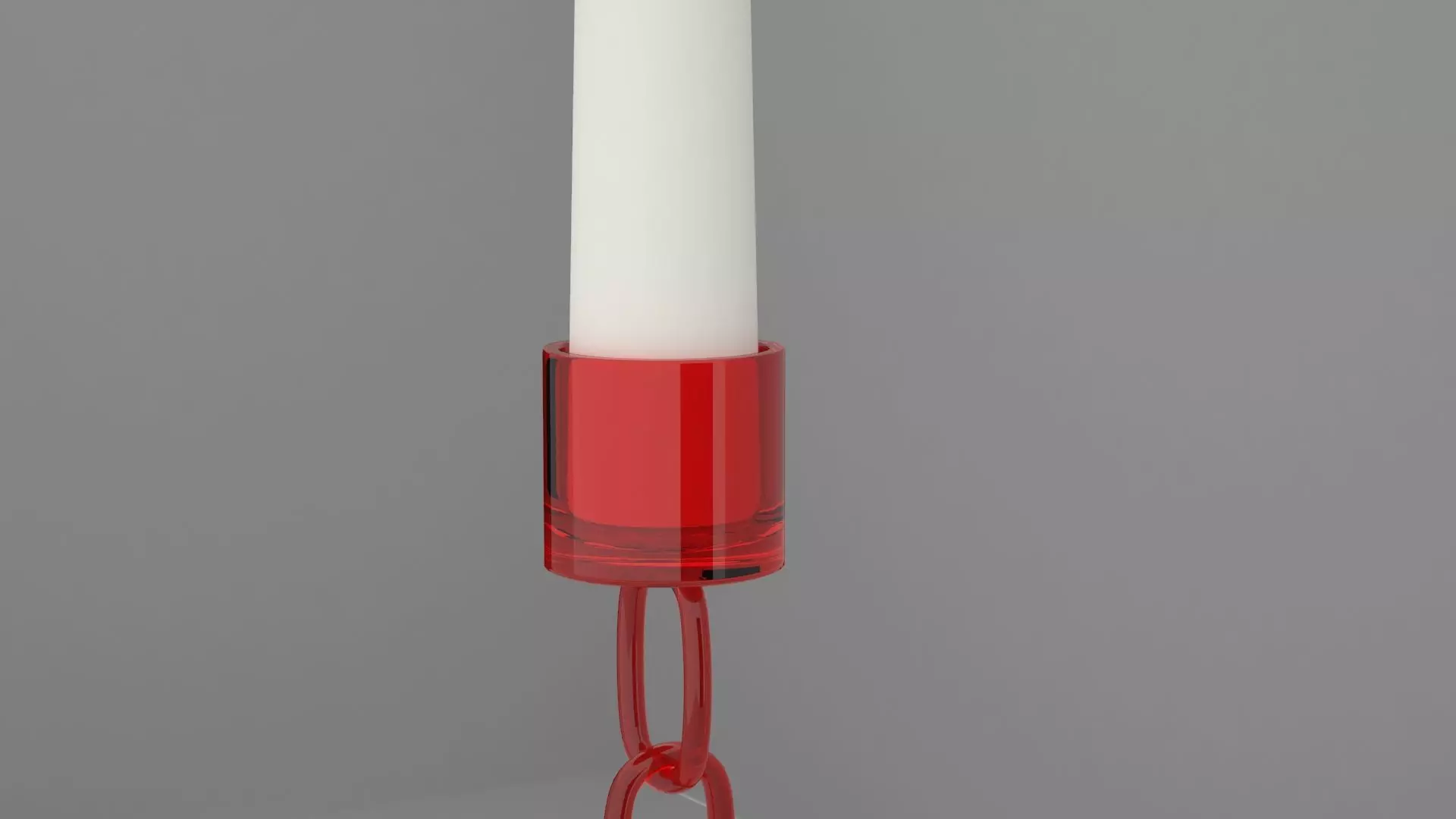 Chain J Candleholder Red Glass Color 3D model_1