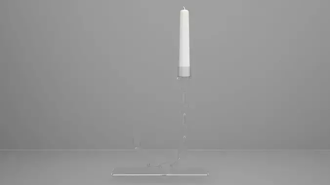 Chain J Candleholder Clear Glass Color