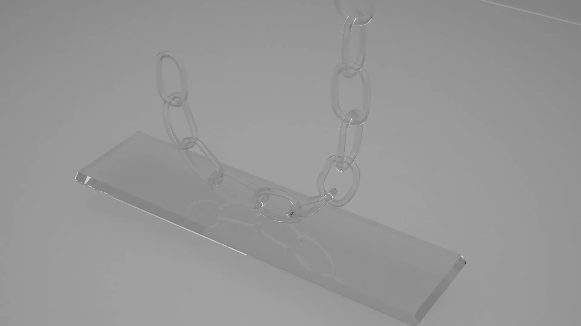 Chain J Candleholder Clear Glass Color 3D model_2