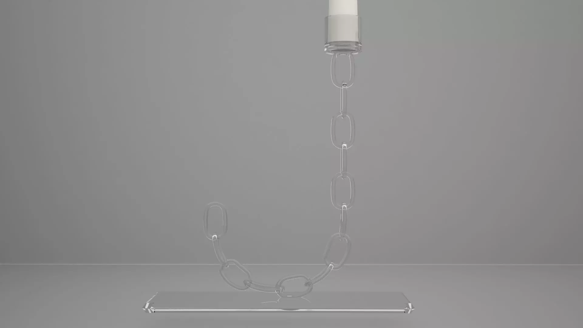 Chain J Candleholder Clear Glass Color 3D model_4