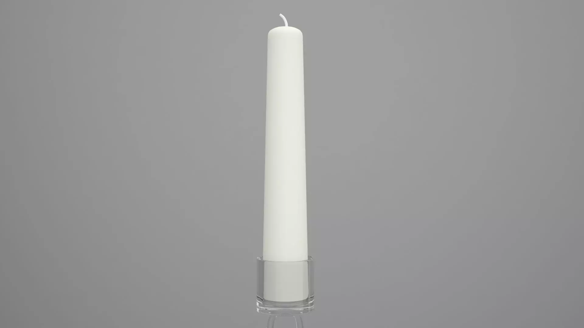 Chain J Candleholder Clear Glass Color 3D model_3