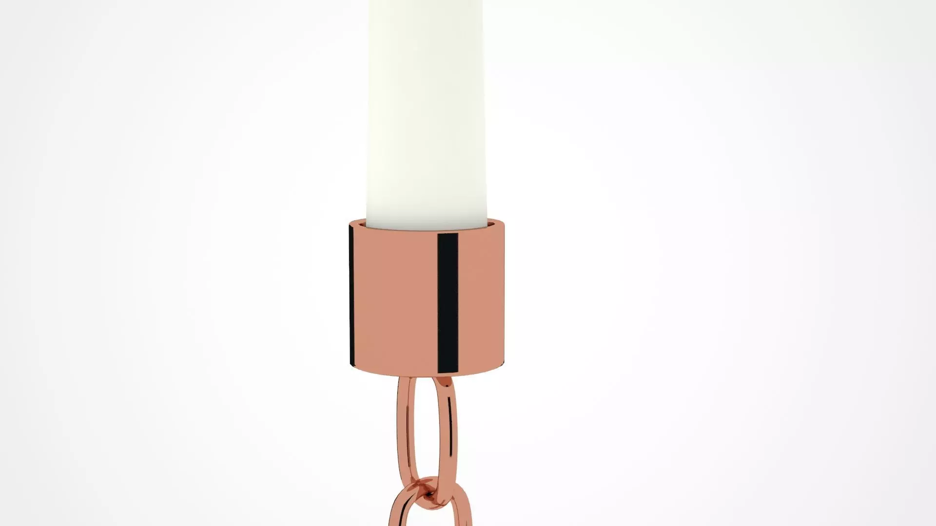 Chain J Candleholder Bronze Color 3D model_1