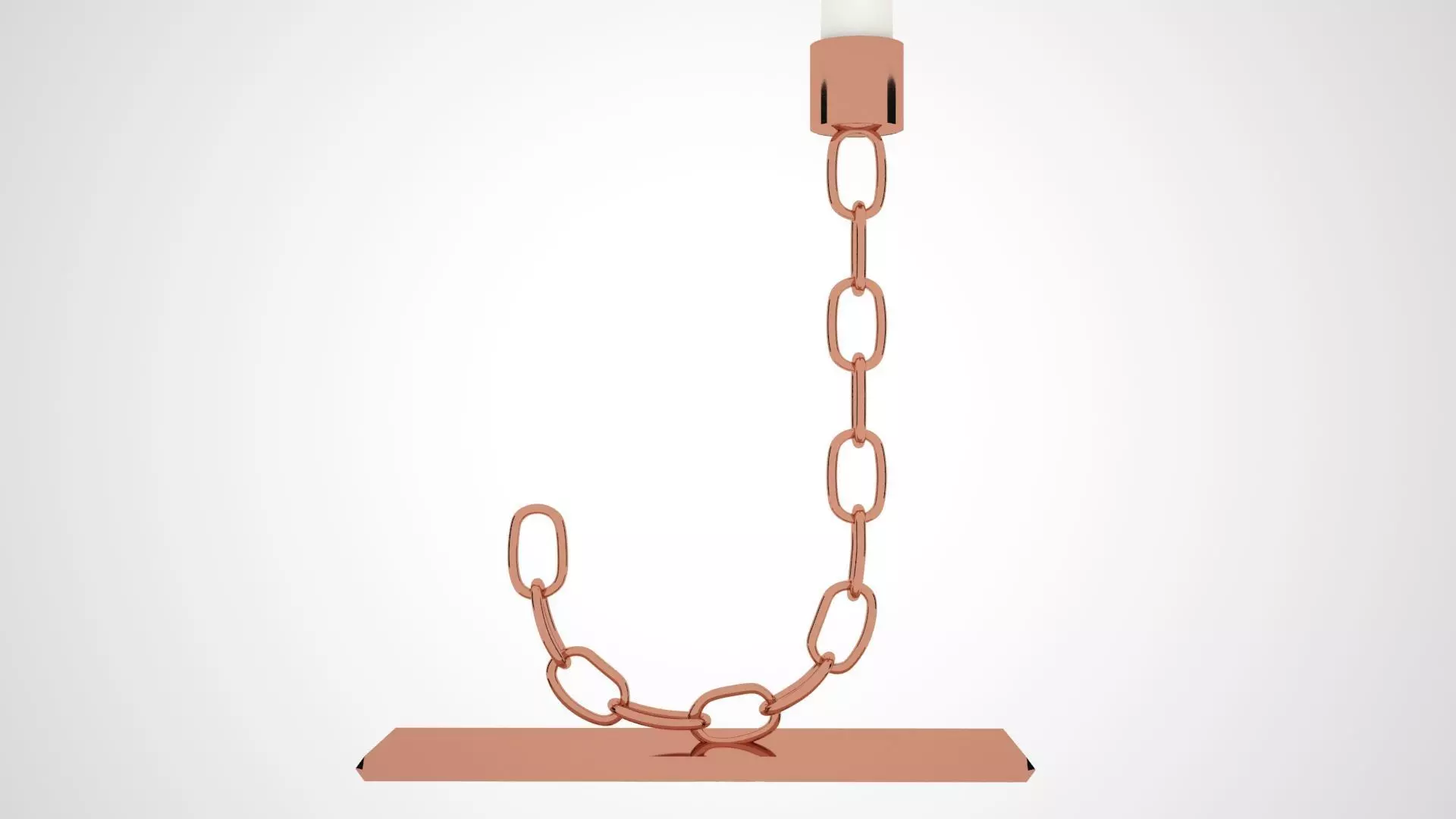 Chain J Candleholder Bronze Color 3D model_4