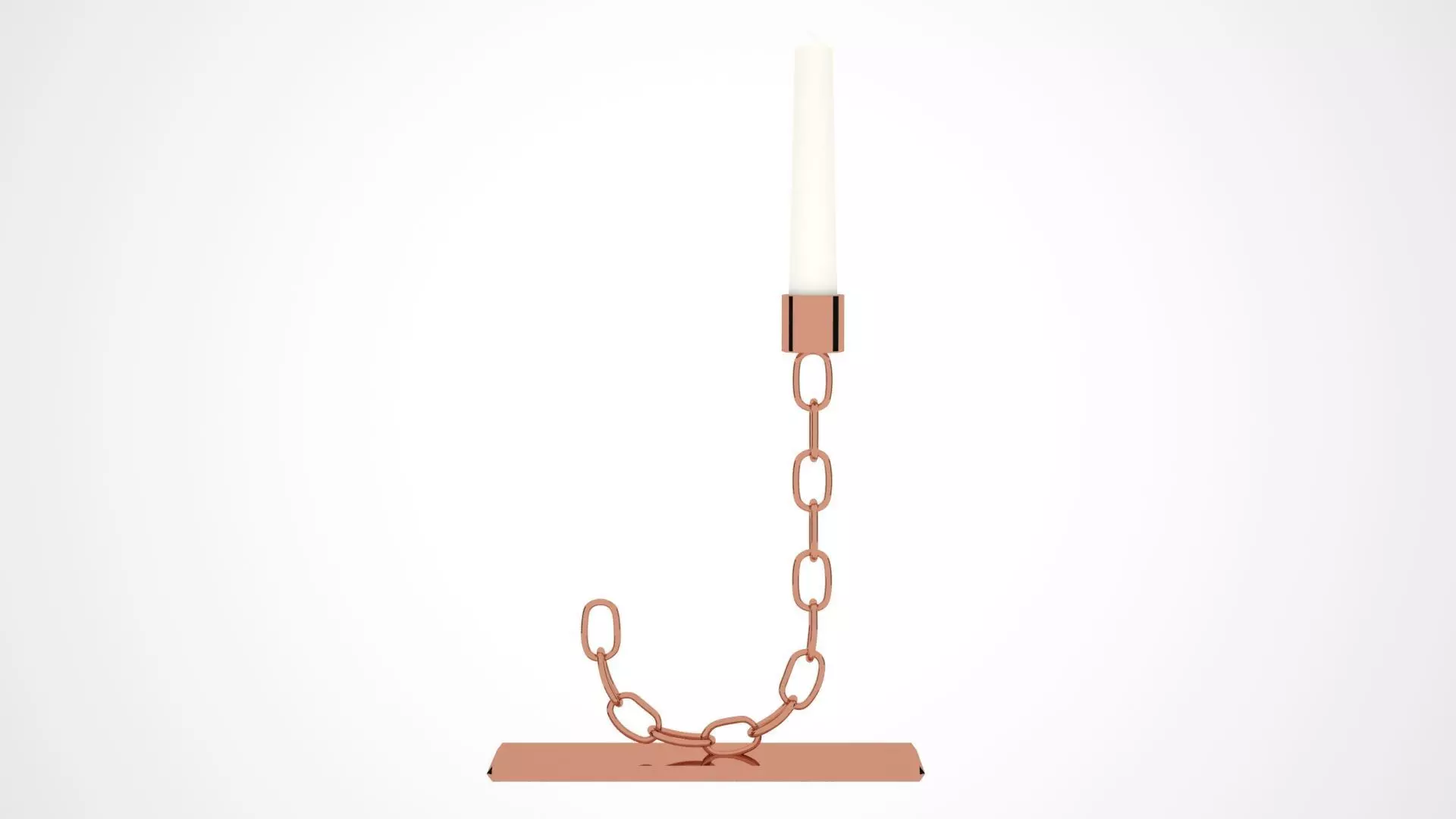 Chain J Candleholder Bronze Color 3D model_0