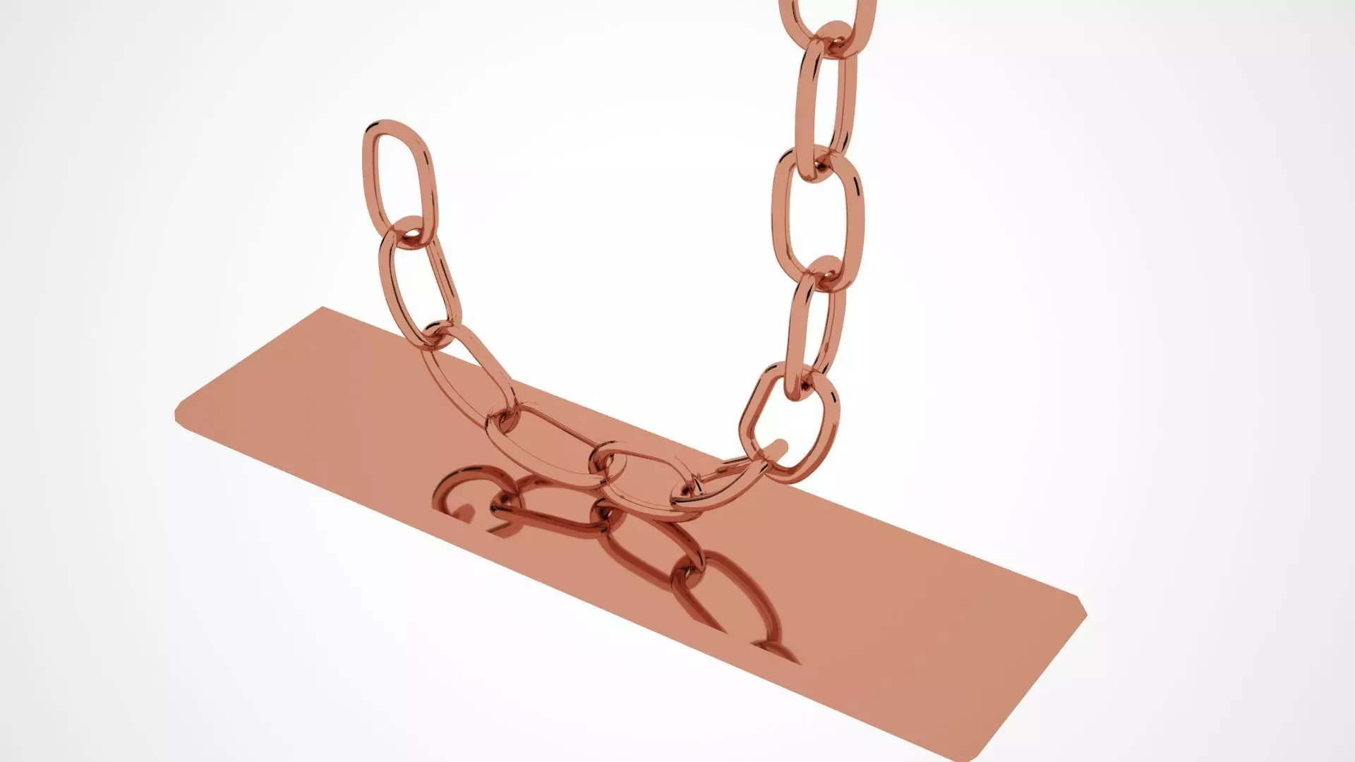 Chain J Candleholder Bronze Color 3D model_2