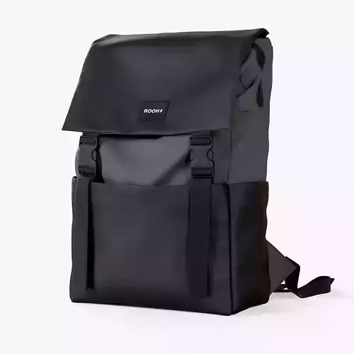 Backpack Rooh Grey Low-poly 3D model