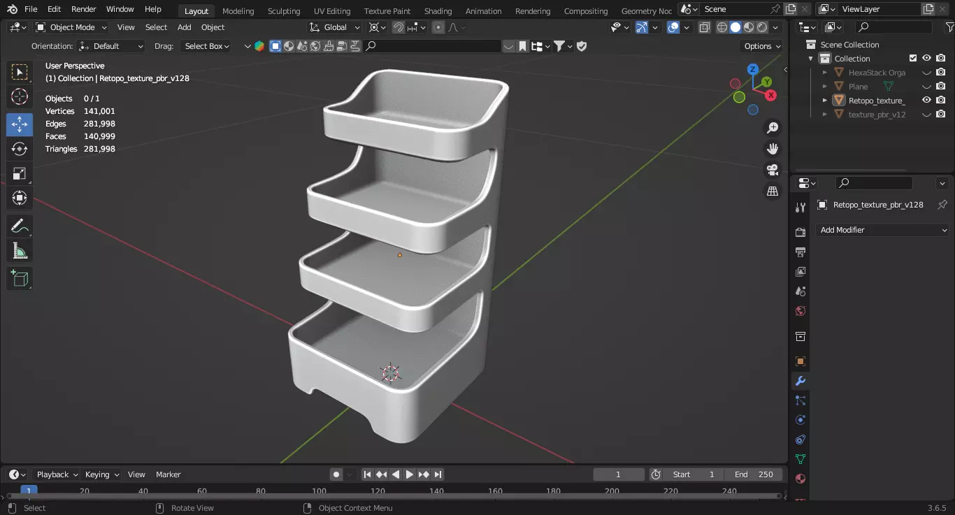 SleekDesk Tray 3D print model_1