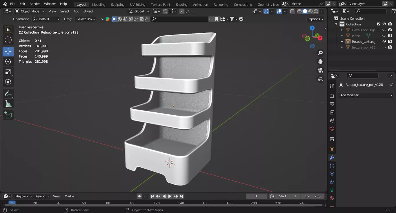 SleekDesk Tray 3D print model_3