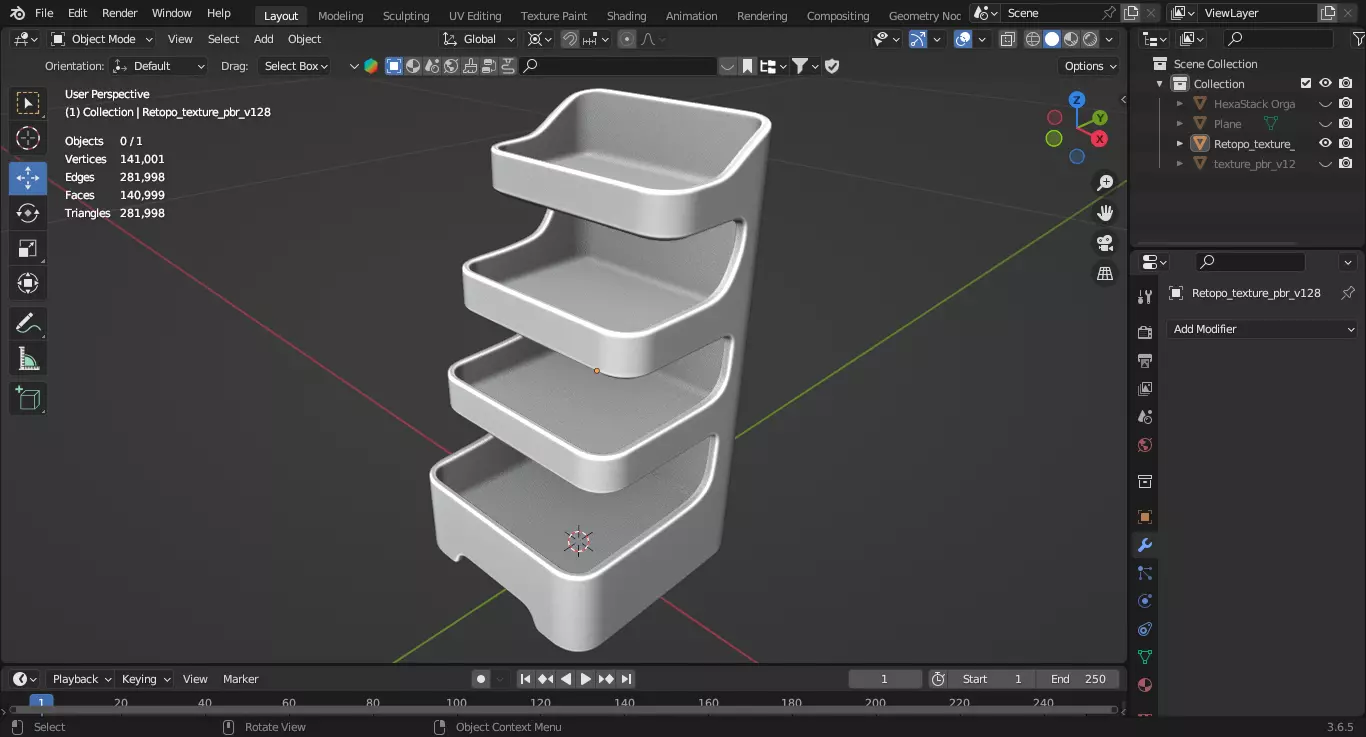 SleekDesk Tray 3D print model_6