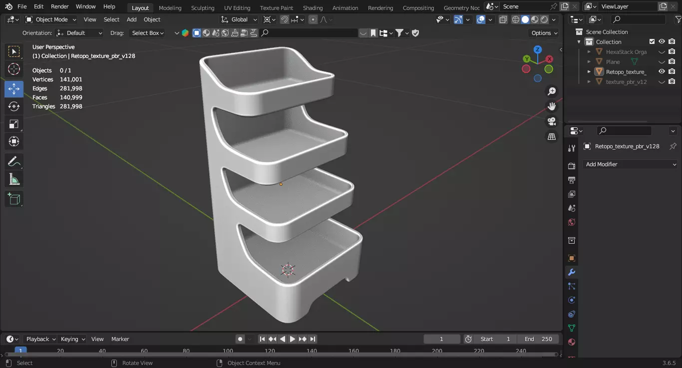 SleekDesk Tray 3D print model_2