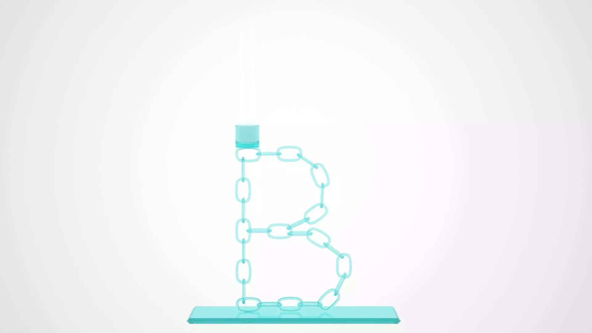 Chain B Candleholder Tinted Glass Color 3D model_0