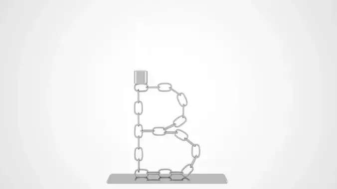 Chain B Candleholder Sliver Color