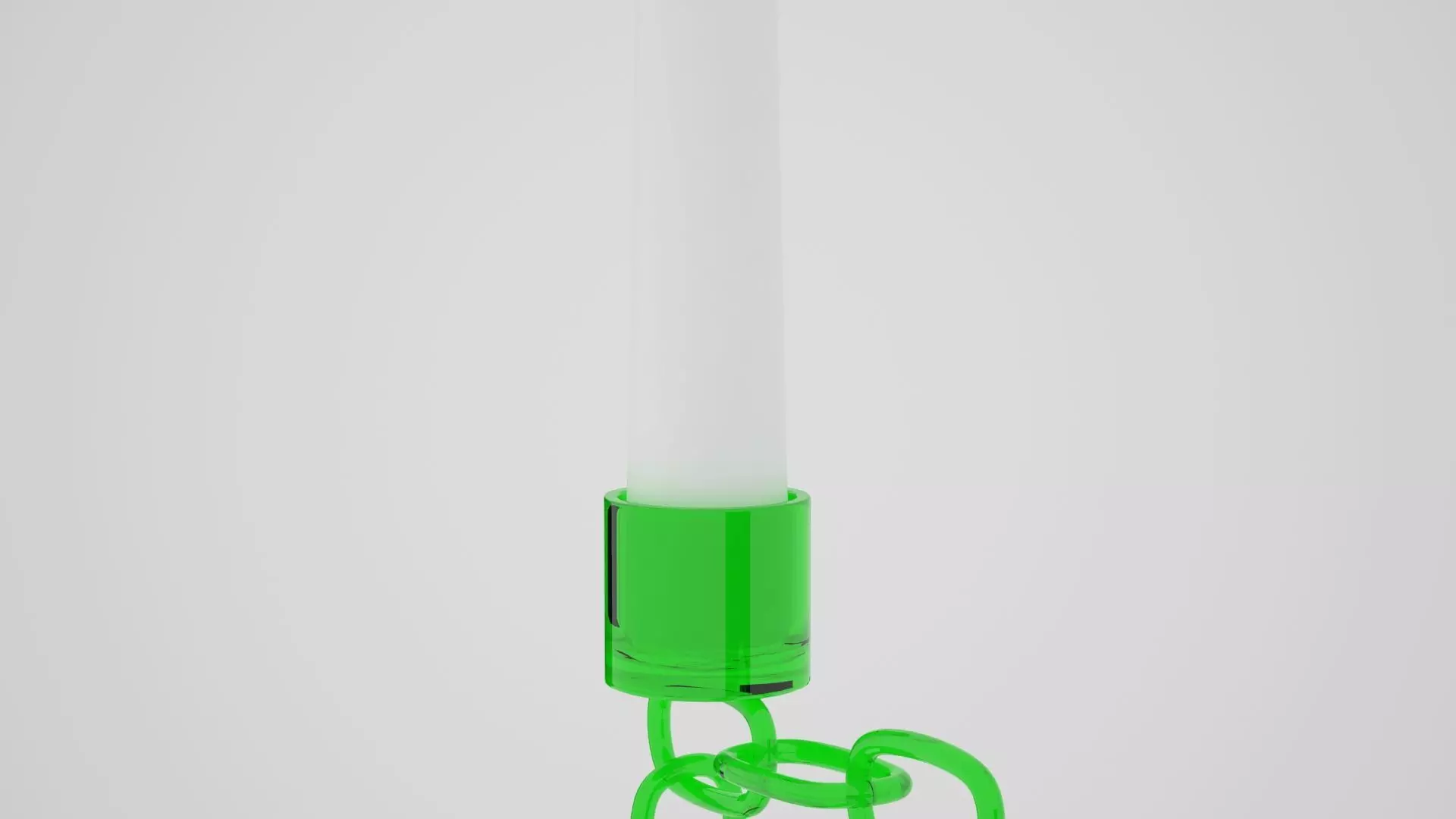 Chain B Candleholder Green Glass Color 3D model_1