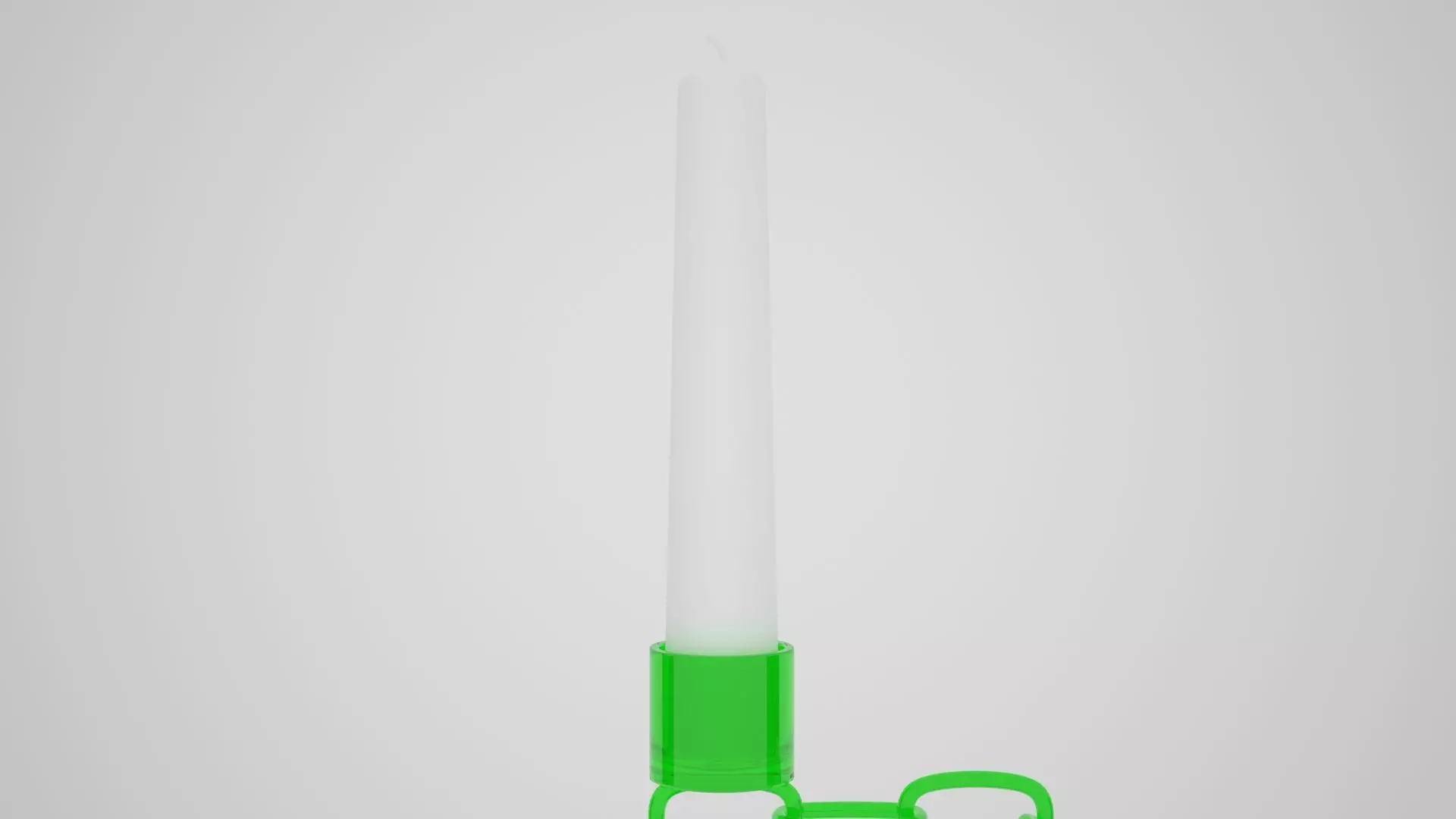 Chain B Candleholder Green Glass Color 3D model_3