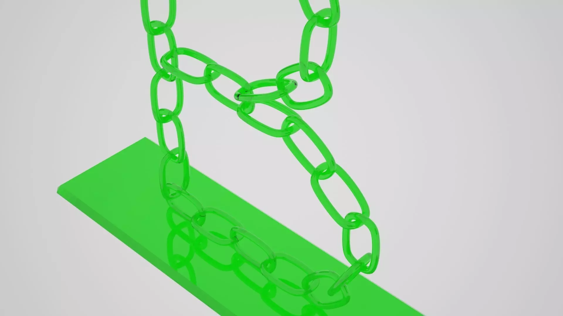 Chain B Candleholder Green Glass Color 3D model_2