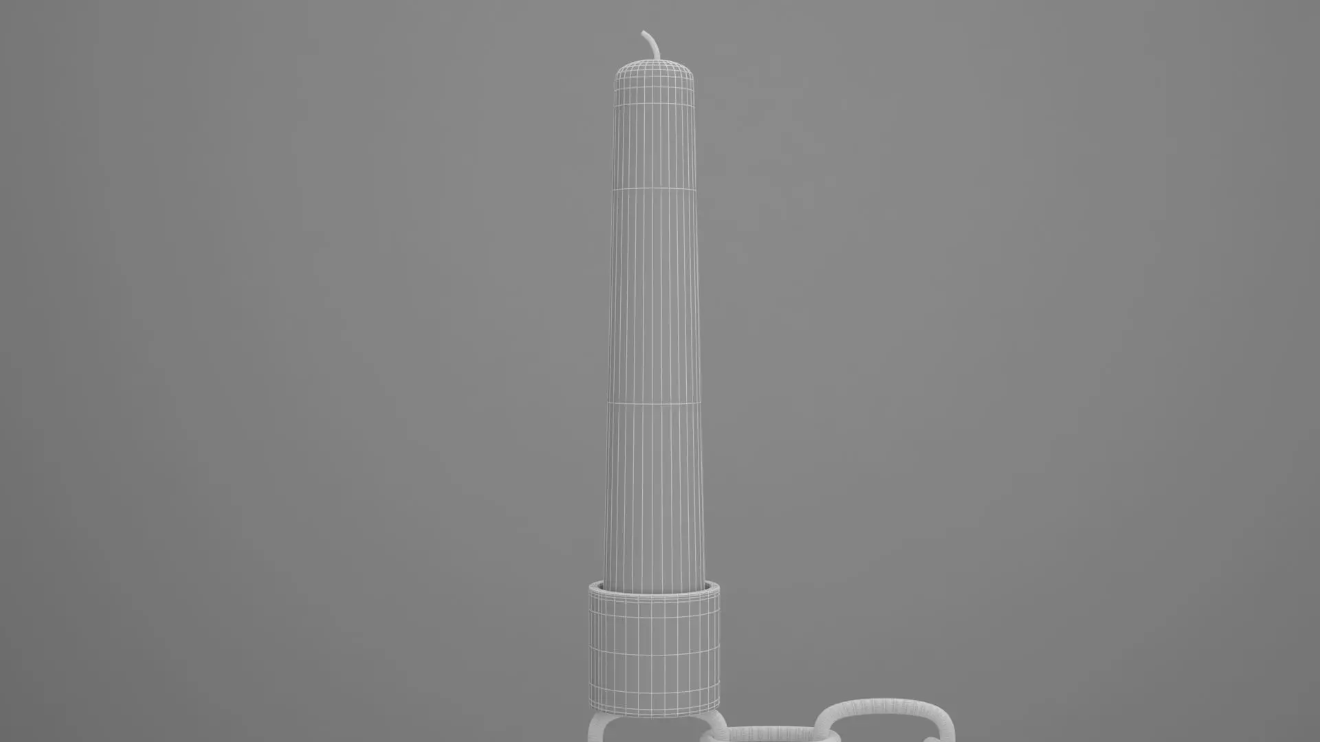 Chain B Candleholder Green Glass Color 3D model_6