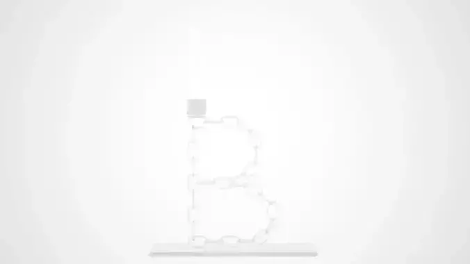 Chain B Candleholder Clear Glass Color