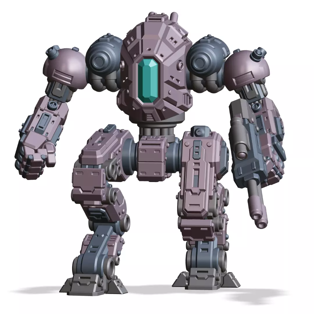 Mech Forge Quartz Tabletop Miniature for 32mm Wargames 3D print model
