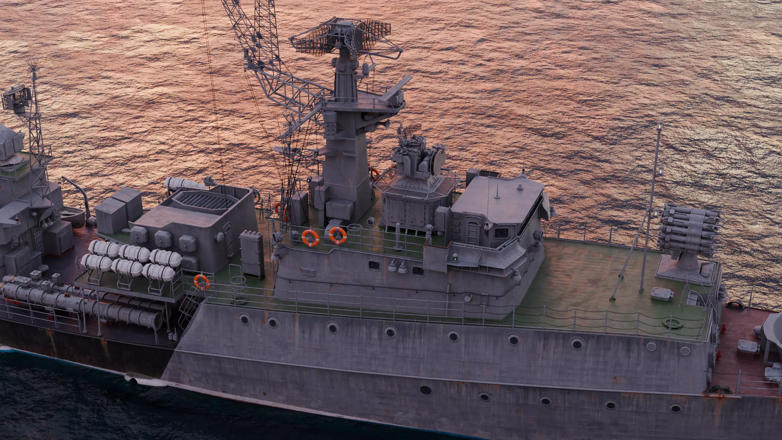 NATO code Grisha class corvette project 1124 Low-poly 3D model_3