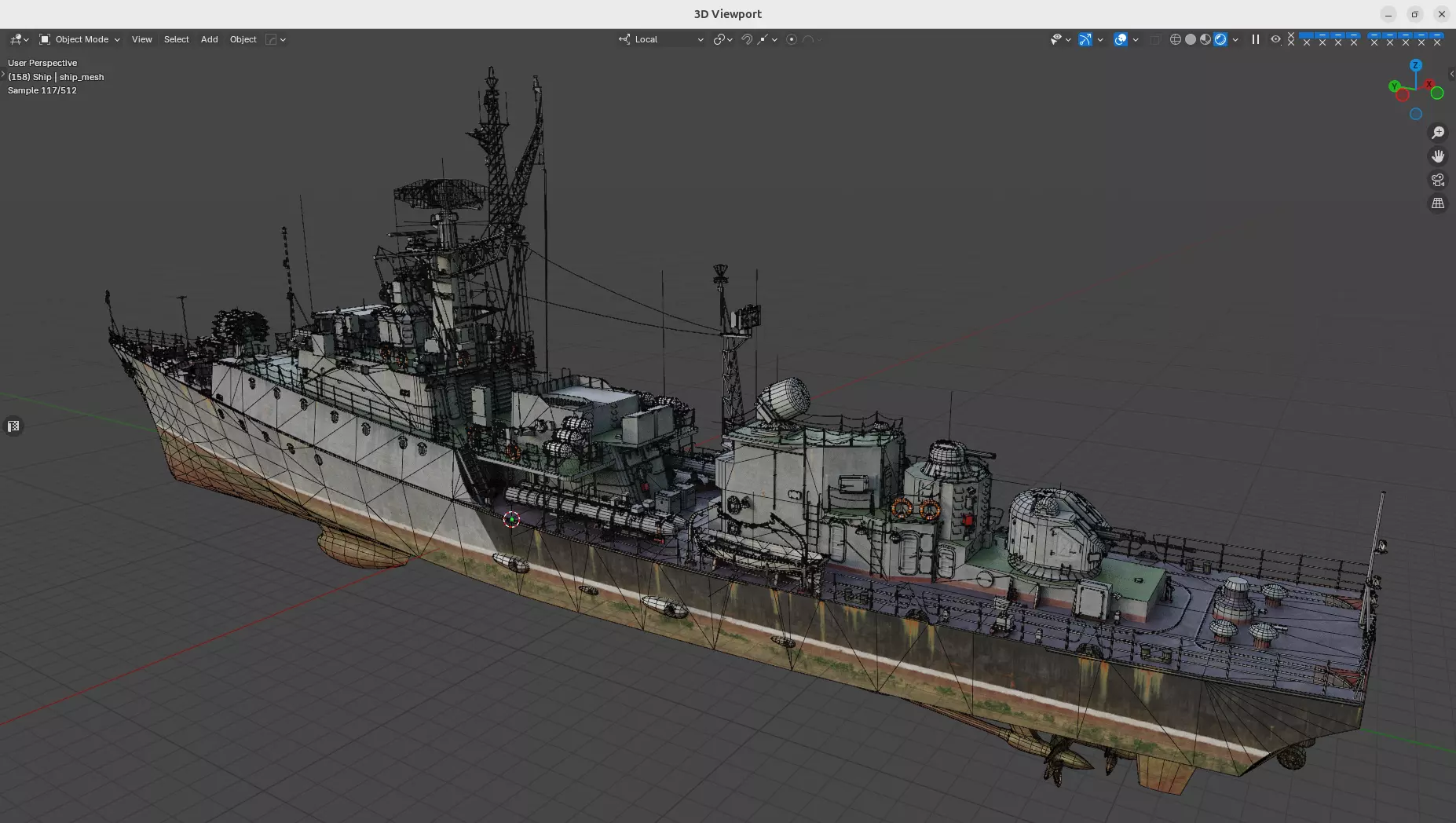 NATO code Grisha class corvette project 1124 Low-poly 3D model_12