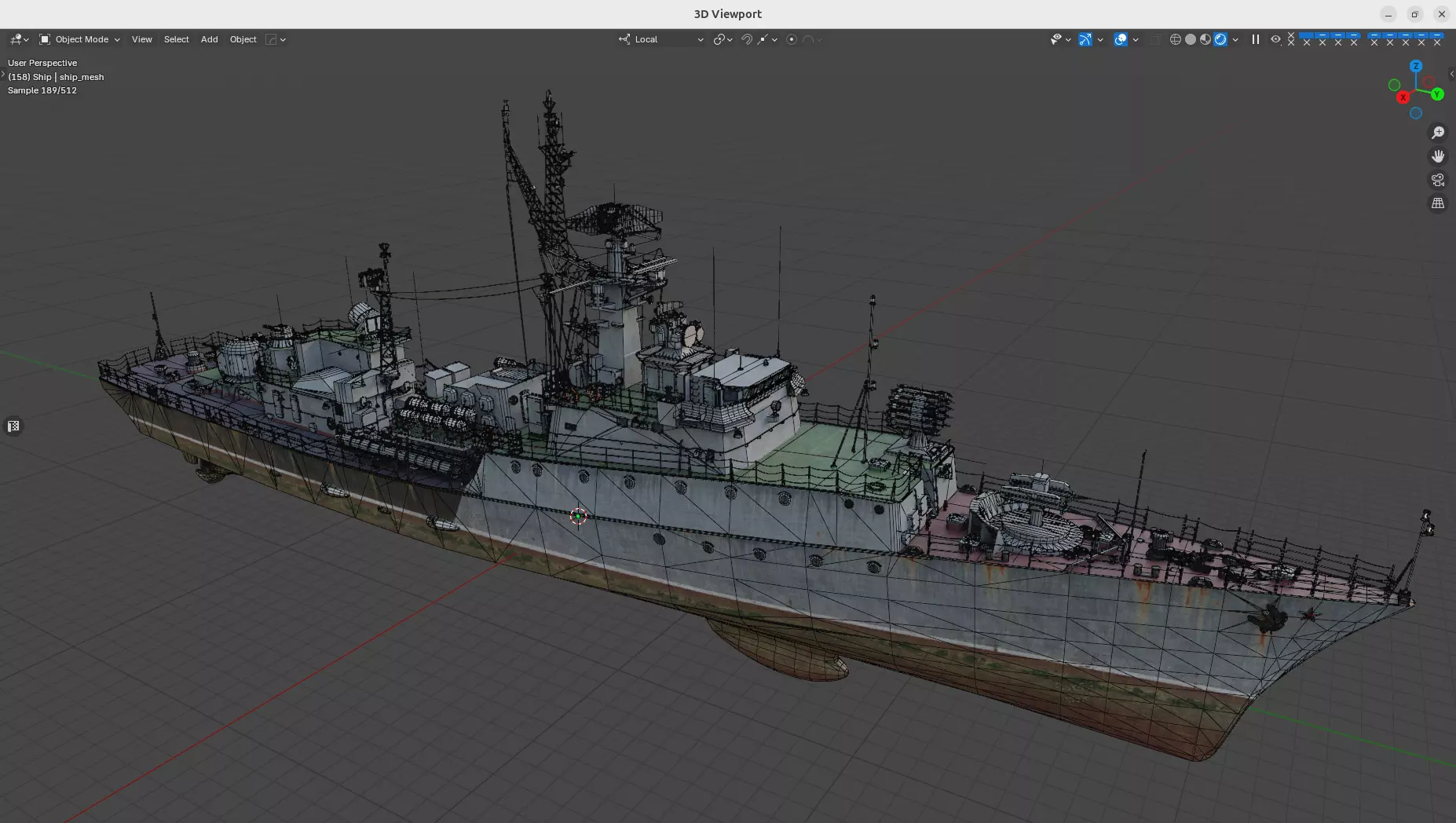 NATO code Grisha class corvette project 1124 Low-poly 3D model_11