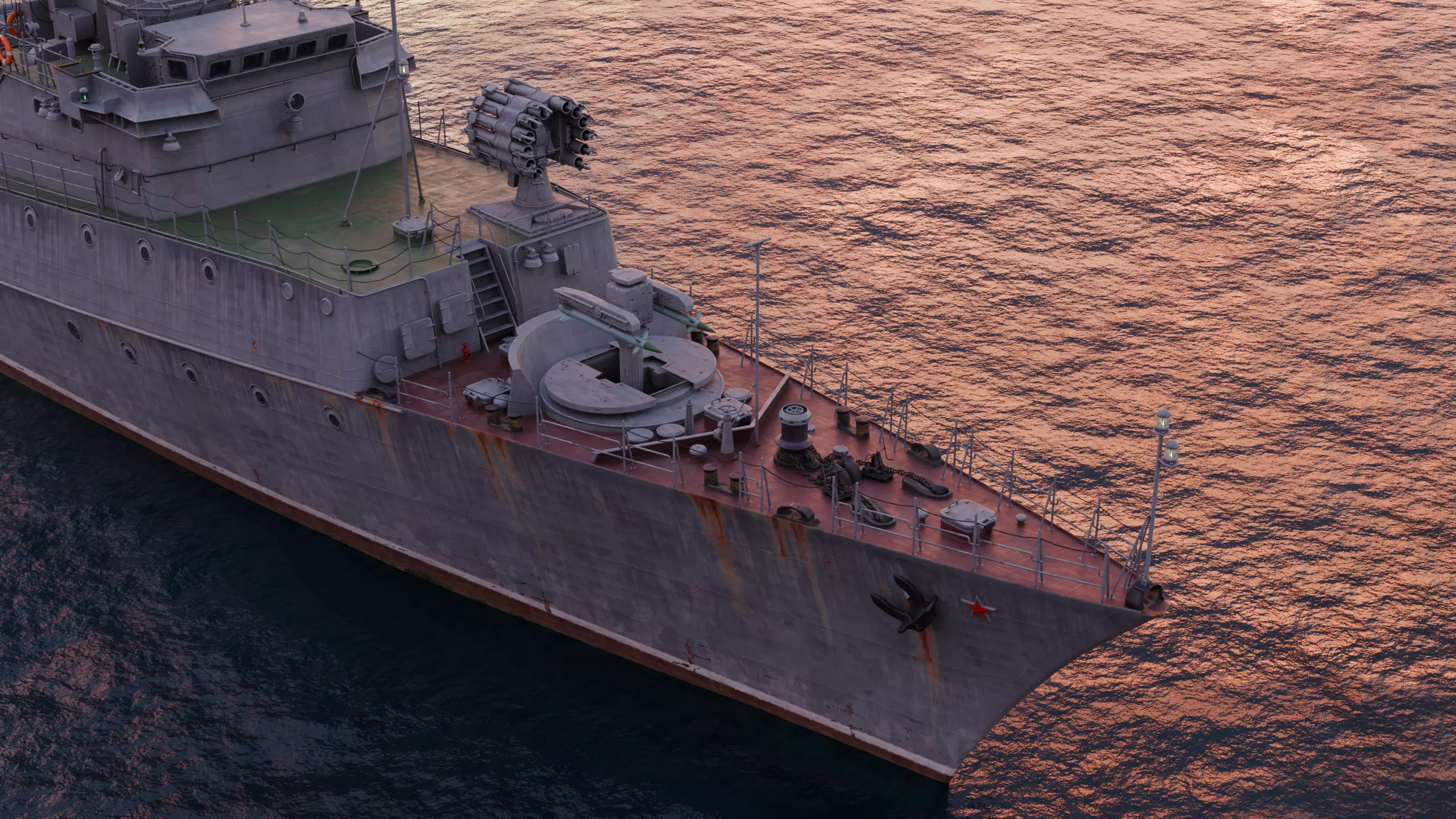 NATO code Grisha class corvette project 1124 Low-poly 3D model_2