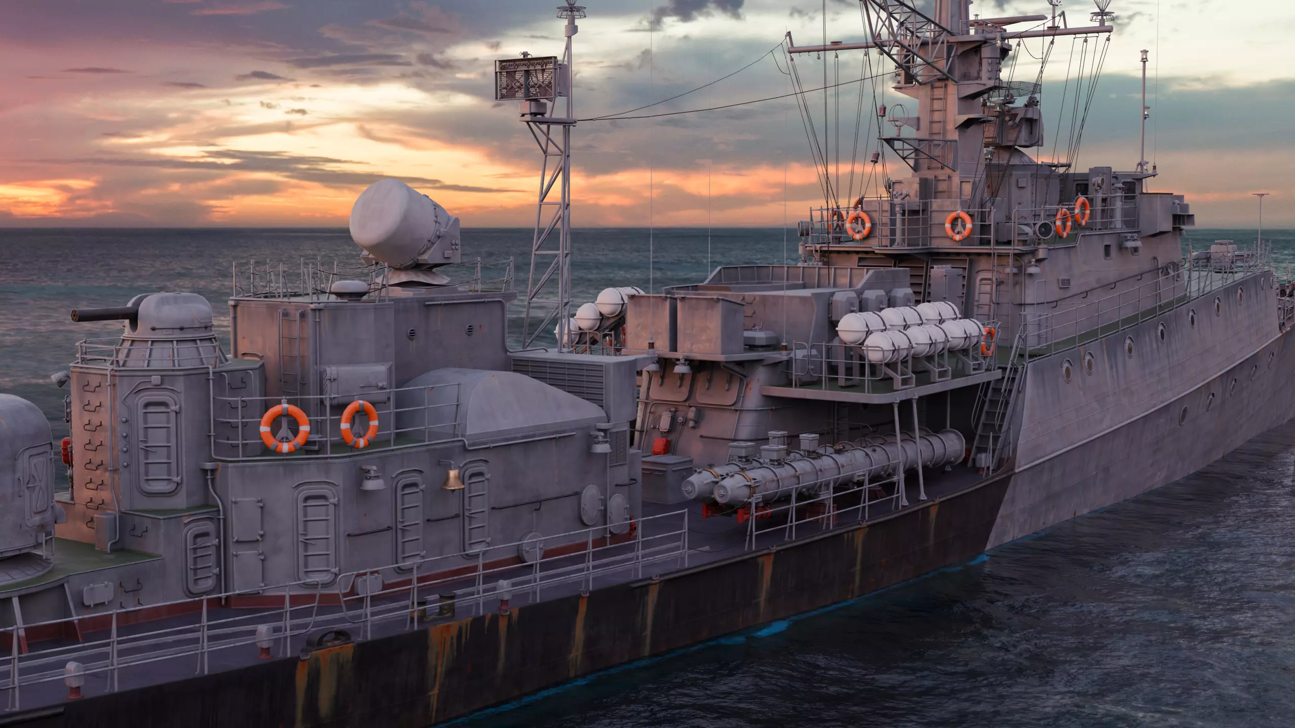 NATO code Grisha class corvette project 1124 Low-poly 3D model_0