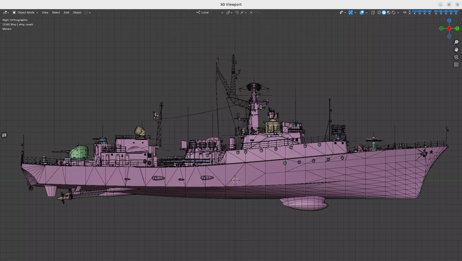 NATO code Grisha class corvette project 1124 Low-poly 3D model_6