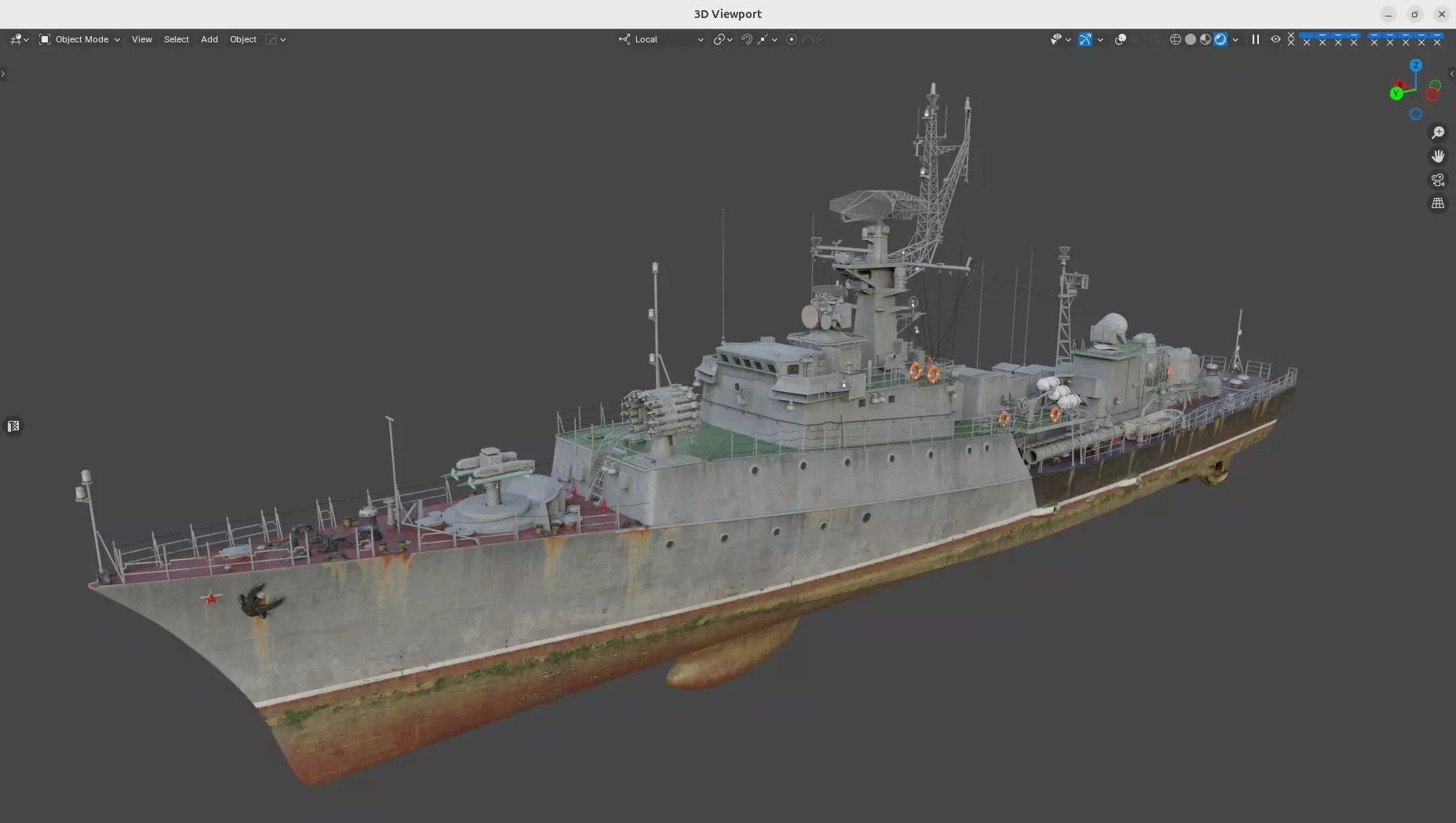 NATO code Grisha class corvette project 1124 Low-poly 3D model_8