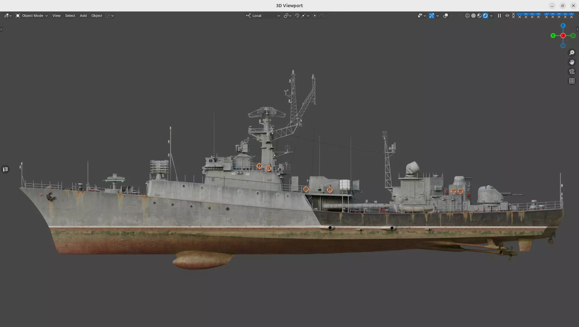NATO code Grisha class corvette project 1124 Low-poly 3D model_9