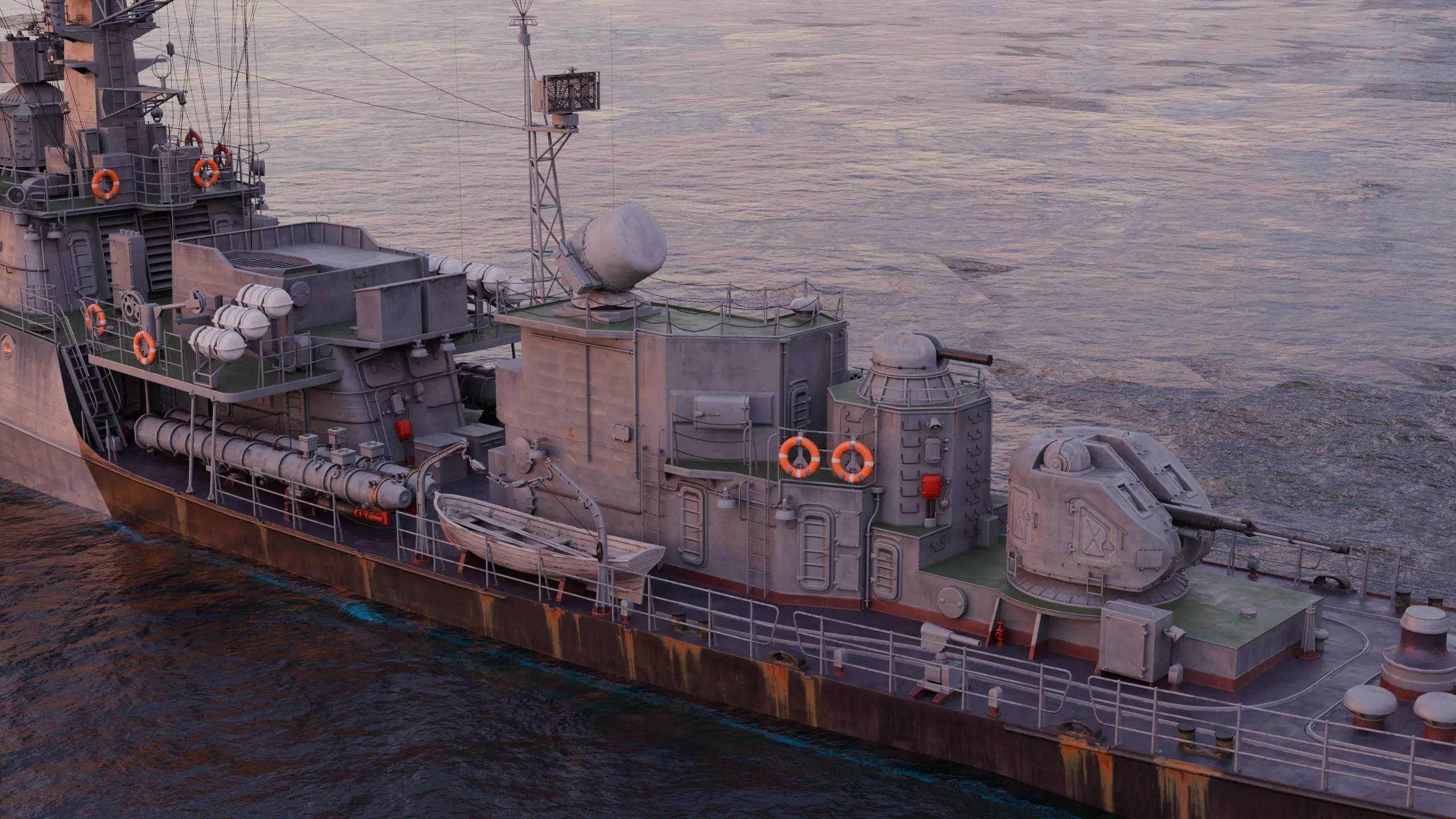 NATO code Grisha class corvette project 1124 Low-poly 3D model_4