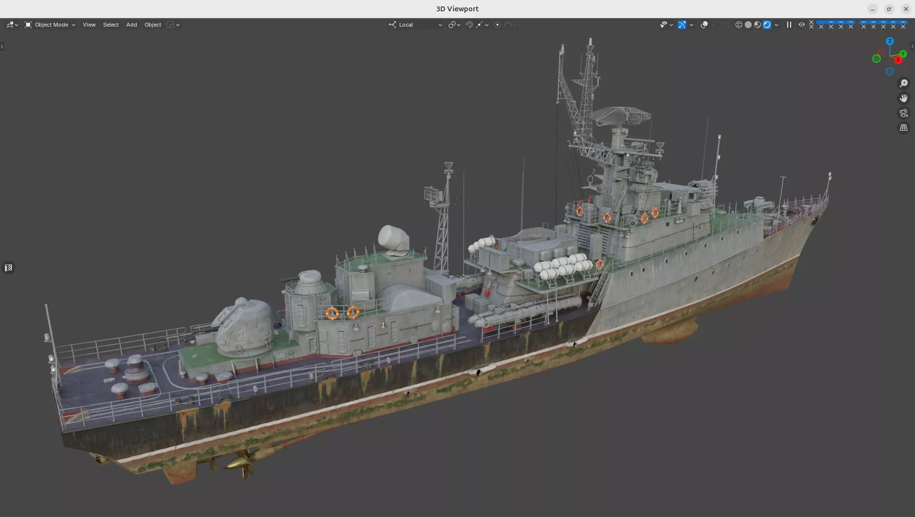 NATO code Grisha class corvette project 1124 Low-poly 3D model_5
