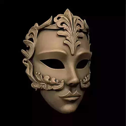 Ornamental 3D Mask Model Elegant Decorative Cosplay Display 3D print model Ornamental 3D Mask Model Elegant Decorative Cosplay Display 3D print model