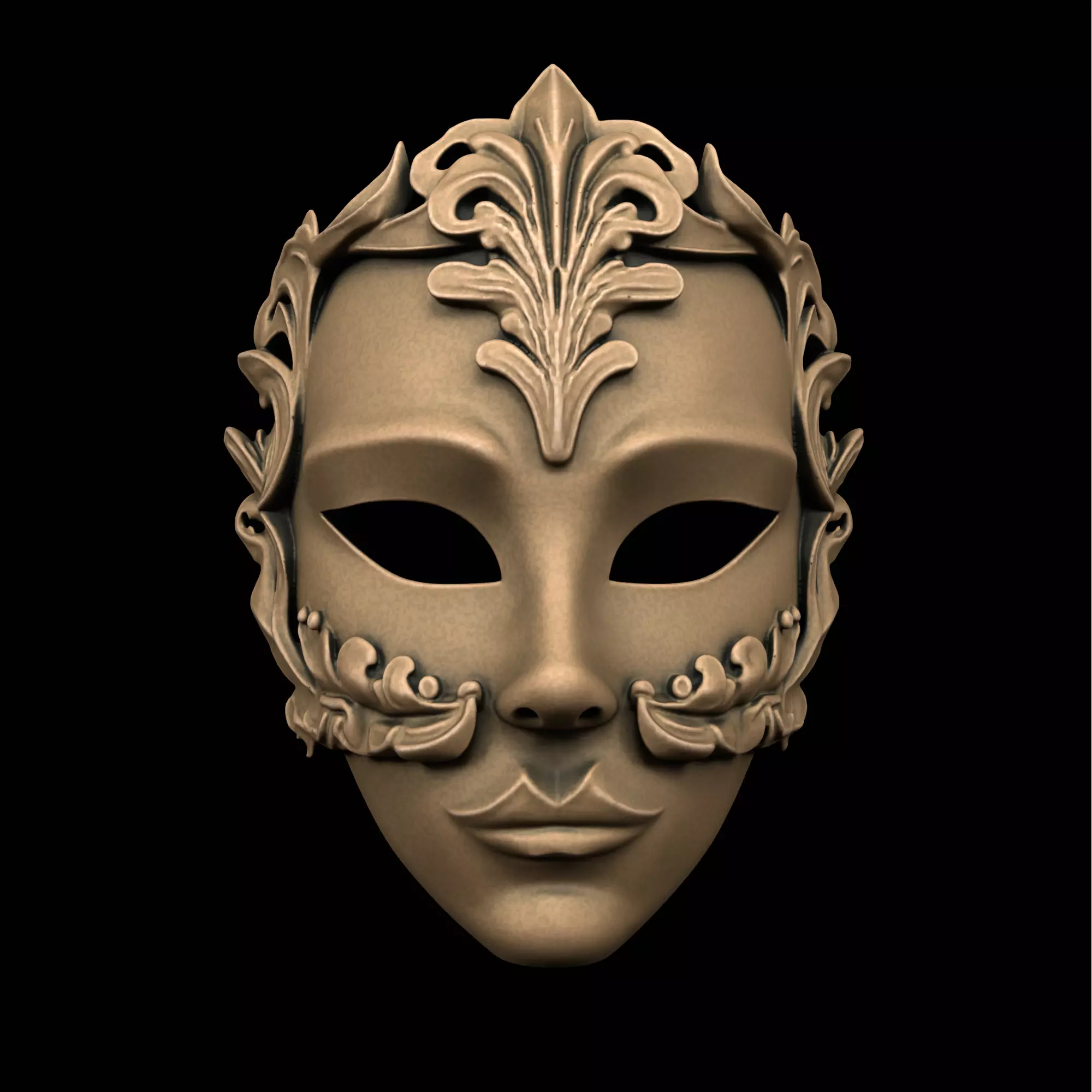 Ornamental 3D Mask Model Elegant Decorative Cosplay Display 3D print model_22