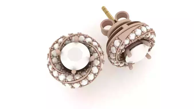 Luxury earrings 006 - Vortex  3D print model