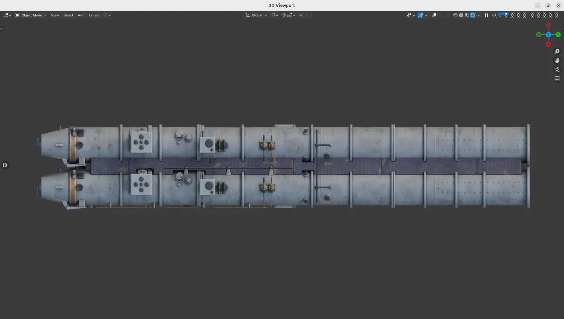 DTA-533-1124 Torpedo Launcher Low-poly 3D model_4