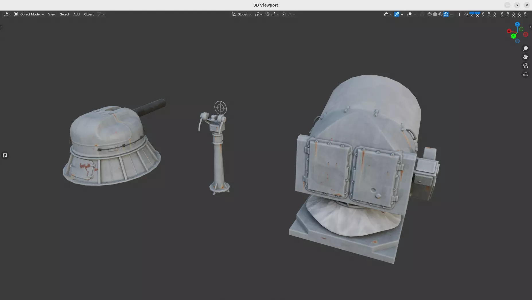 AK-630 CIWS Low-poly 3D model_1