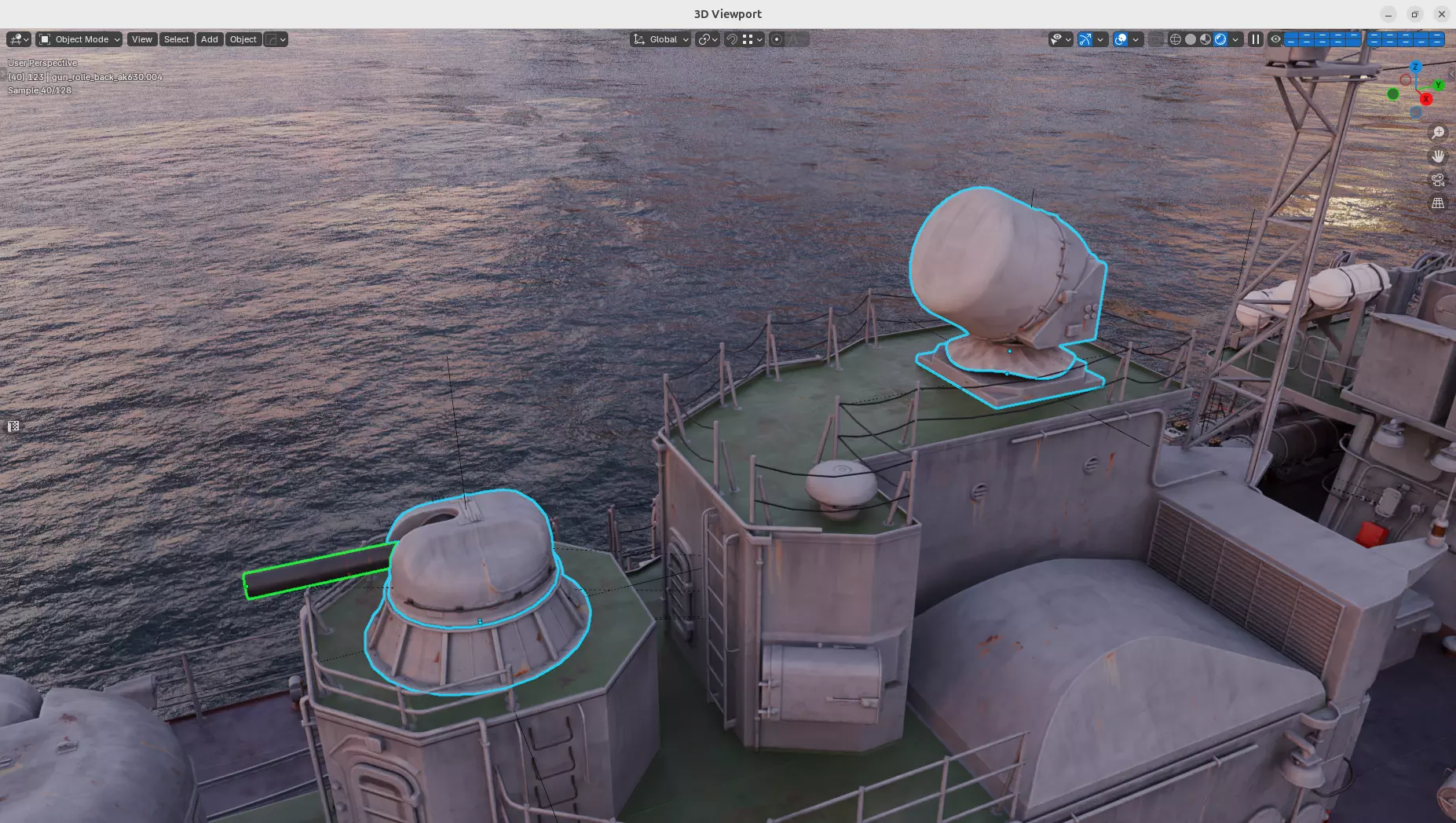 AK-630 CIWS Low-poly 3D model_0